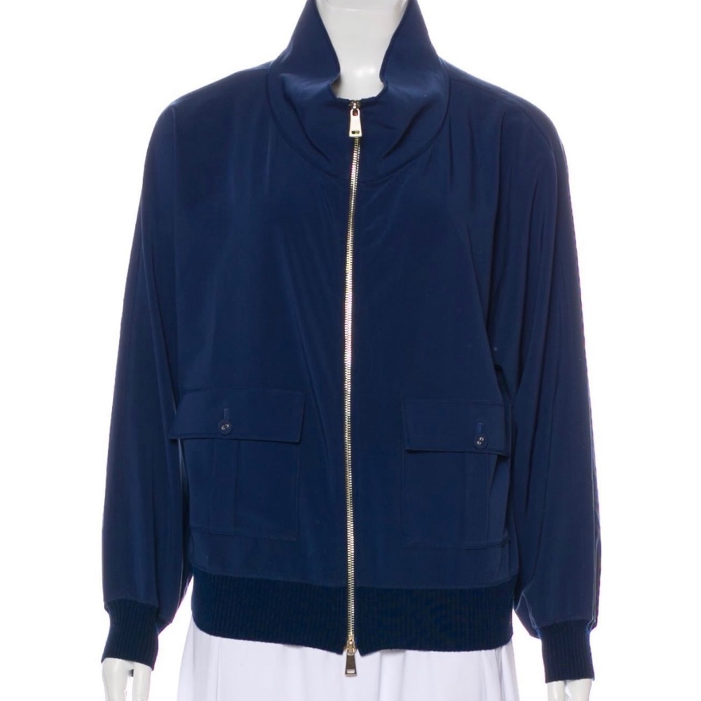 St. John Knit- Trimmed Lightweight Jacket